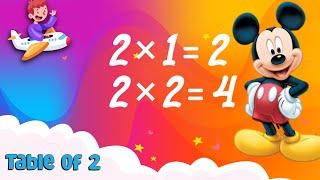 Table of 2|2 times table|table for kids|Learning multiplication table of 2|Math table|kids world95