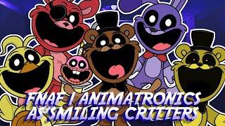 Drawing FNAF 1 Animatronics as Smiling Critters from Poppy Playtime Chapter 3