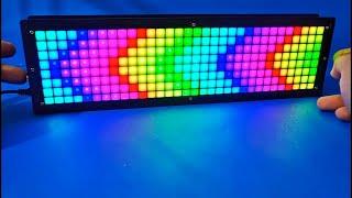 DIY 32*8 Dot Matrix Spectrum Clock / RGB Full Color Voice Activated / Cascading Dimmable