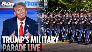 LIVE: Trump's military parade in DC as president & military celebrate birthdays