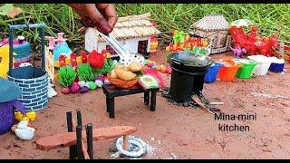 Mini Cooking Video, teler Pitha Recipe By Mina Mini Kitchen | New Miniature Cooking Video