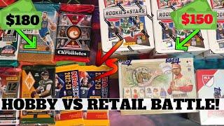 $180 Hobby Packs vs $150 Retail Boxes! Donruss, Rookies & Stars, Chronicles, Hoops!