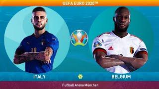 Italy vs Belgium | EURO 2020 Quarter-final | Goals HD Highlights | eFootball PES 2021