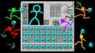 Stickman Animation Vs Minecraft ~ DIAMOND STICKMAN INVENTORY /  Animator vs Animation Cartoona