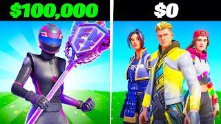 $0 vs $100,000 Fortnite Player!