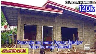 120k Low Budget na pagpapasimula ng bahay 6x6m/20x20ft2/BR buong detalye ito watch this