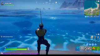 Fortnite - поймайте рыбу с помощью удочки ,гарпуна и гранатомёта