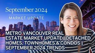 Vancouver Real Estate Market Update | Detached Homes, Townhomes & Condos | September 2024 Trends