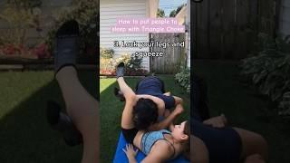 Bjj Girl Triangle Choke #girlpower #headlock #jiujitsu #jiujitsugirl #trianglechoke #bjj #sleep