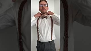 Men’s set bow tie and suspenders with embroidery #suspenders #bowtie #menstyleguide