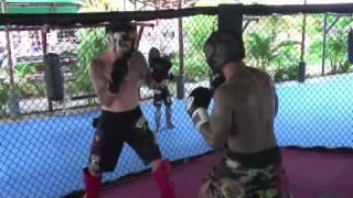 Top Ranked Australian MMA fighter Ian Bone sparring WEC vet Muhsin Corbbrey @ Tiger Muay Thai