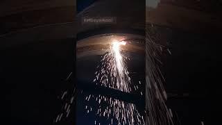 oxy cutting 100mm thk shell #welding