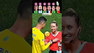 Ronaldo VS Ribery VS Aguero VS Kaka and othes | Players vs Female Referees #ronaldo