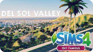 DEL SOL VALLEY TOUR (with lot sizes & townies) | Sims 4 Get Famous (Early Access)