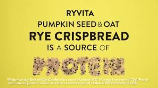 Ryvita Pumpkin Seed and Oat Crispbread is a source of protein!