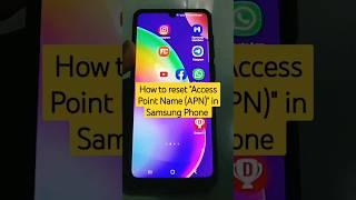 How to reset "Access Point Name (APN)" in Samsung Phone #shorts #samsung #accesspoint #apn