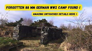 Forgotten German 88 mm gun camp found. UNTOUCHED details still here !