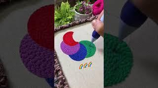 Create a Colorful Rainbow - Inspired Punch Needle Embroidery!  #punchneedleembroidery #diycrafts