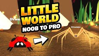 Evolved from a Lady Bug to Big Spider in Little World Roblox Noob to Pro