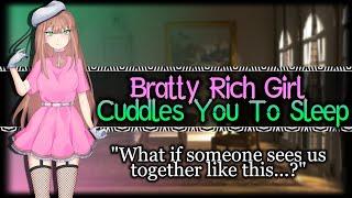 Bratty Rich Girl Cuddles You To Sleep[Bossy][Tsundere][Spoiled] | Slice of Life ASMR Roleplay /F4A/