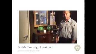 British Campaign Furniture at Garden Court Antiques, San Francisco