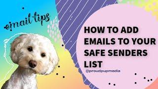 How to add email addresses to safe senders list in Gmail