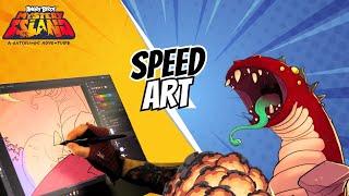 Speed Art - The Worm | Angry Birds Mystery Island