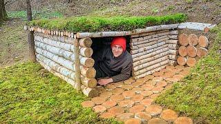 COZY DUGOUT IN THE FOREST OWN HANDS. START TO FINISH