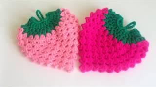 Прихватка "Клубничка" крючком на 8 марта/Tack "Strawberry" crochet for March 8