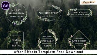 Floral Wedding Titles - Free Download After Effects Template