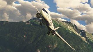 Emergency Landing in the mountains [Bella Coola] Air Force Boeing 777-300