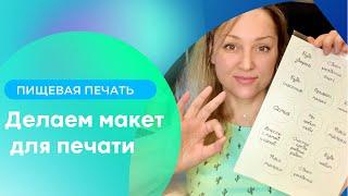 Пищевая печать. Макет для   капкейков.