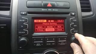 Как сопрягать телефон с магнитолой по bluetooth KIA Soul 2012 (рестайл)