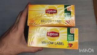 Сравнение упаковок Lipton YELLOW LABEL из ОАЭ 2023 и 2025 года