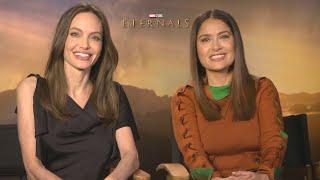 Eternals Stars Angelina Jolie and Salma Hayek on 'Soul Sister' Bond Over Motherhood (Exclusive)