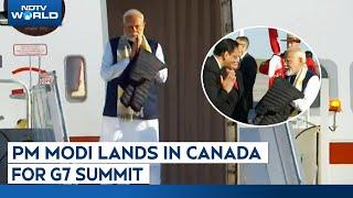 PM Modi Canada Visit | PM Modi Lands In Canada For G7 Summit