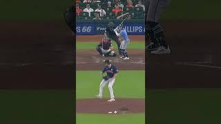 Taylor Walls ejected after tapping helmet on a strike call  #Rays #MLB #umpire #ejection #helmet