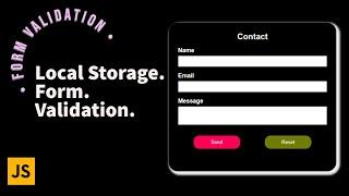 Form Submitting By Plain JavaScript || Local Storage ||  Reset