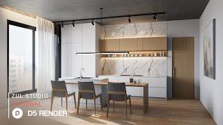 D5 Render realistic interior rendering tutorial | Pantry 87