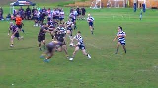 An example of a massive legal rugby tackle