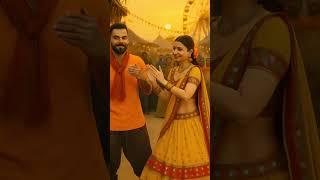 Virat Kohli and Anushka Sharma dancing in a festival #song #ytshorts #dance
