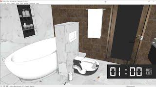 SketchUp за 60 секунд #01. Подвесной унитаз