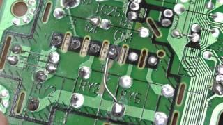 Panasonic microwave destroyed by blown bulb.