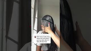 THICK/ LONG HAIR Claw Clip Hairstyle | How to wear your hair clip