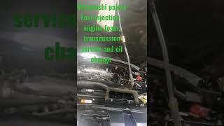 Mitsubishi pajero/fuel injections /transmission /engine foam /oil change / #petromin #tutorial