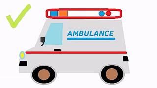 Draw ambulance (NO MUSIC)رسم سيارة اسعاف - Как нарисовать машину скорой помощи (без музыки)