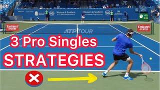 3 Singles Strategies That Help You Win (Pro Tennis Tactics Explained)