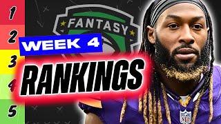 UPDATED RANKINGS for Week 4 Fantasy Football - Fantasy Football Rankings