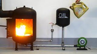 Homemade WASTE OIL STOVE for Workshop !?