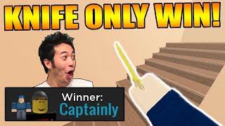 WINNING WITH KNIFE ONLY IN ARSENAL! KNIFE ONLY CHALLENGE (Roblox Arsenal)